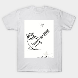 Viking Ape with Giant Toothbrush T-Shirt